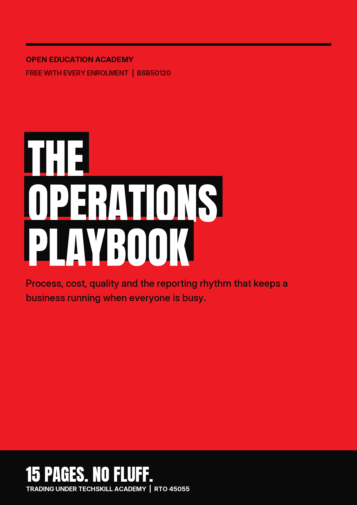 The Operations Playbook