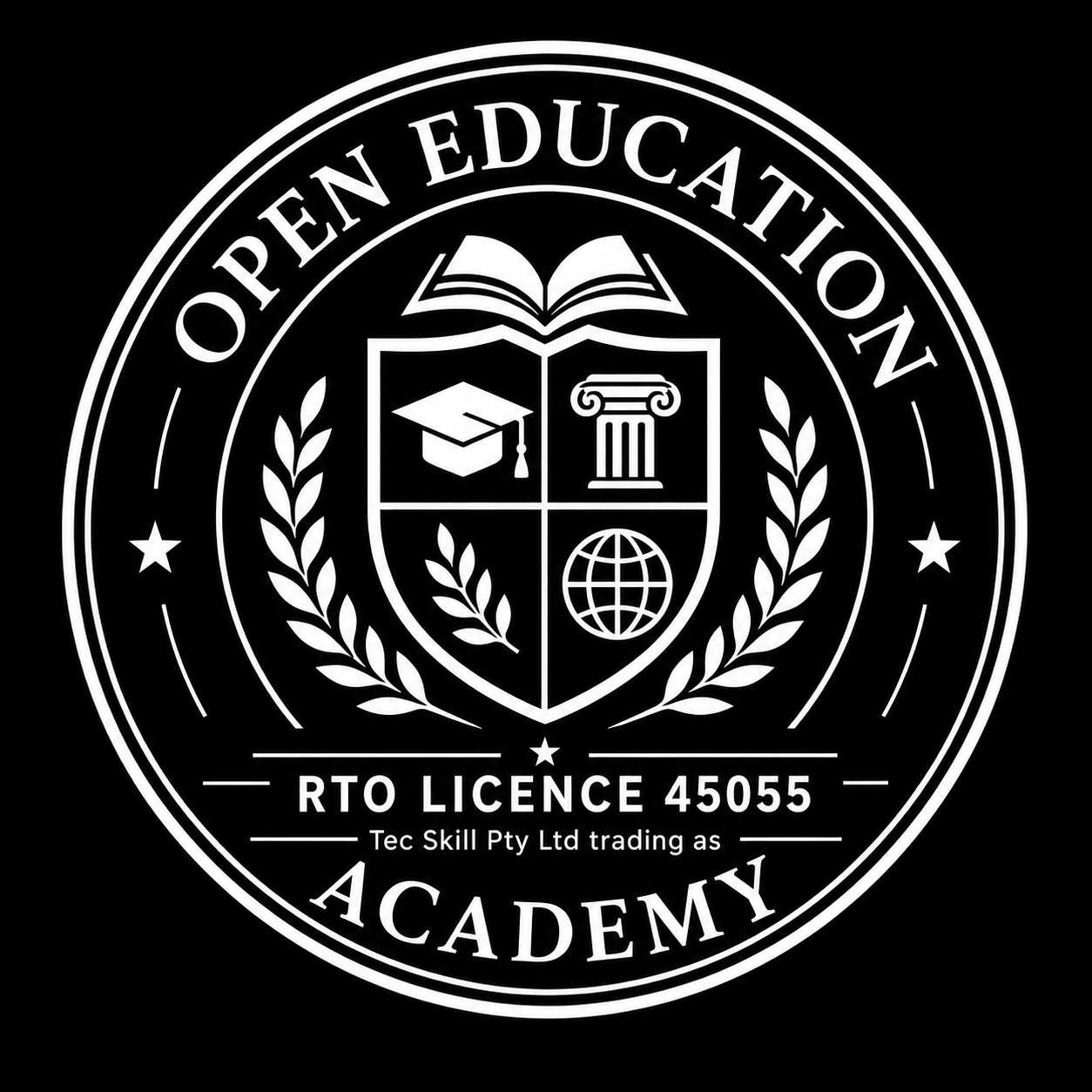 Open Education Academy — RTO Licence 45055. Tec Skill Pty Ltd trading as Open Education Academy.